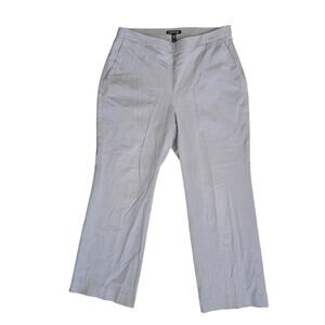 EILEEN FISHER Gray Stretch Ankle Straight Leg Casual Pant Women’s Pockets